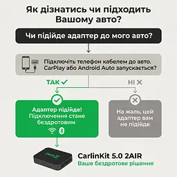 Адаптер CarlinKit 5.0 2air для бездротового Apple CarPlay або Android Auto (CPC200 2air) - мініатюра 2