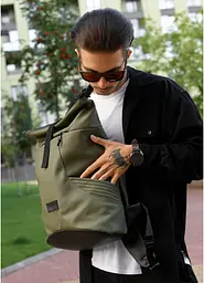 Чоловічий рюкзак Sambag RollTop X хакі 41 х 27 х 18 см (24320119m) - мініатюра 7