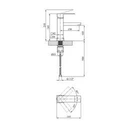 Душовий гарнітур Kroner Edelstahl Kubus-SCH082 + змішувач Edelstahl Kubus-SCH010 + змішувач Edelstahl Kubus-SCH052 (CVS30183) - мініатюра 2