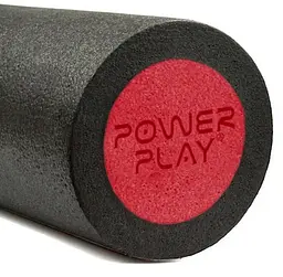 Масажний ролик (роллер) гладкий PowerPlay 4021 Fitness Roller Чорно-червоний (30x15 см) (PP_4021_BL/Red_(30*15)) - мініатюра 6