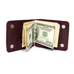 Шкіряний затиск для грошей Gofin 11,5х8,5 см acs0012032 - мініатюра 2