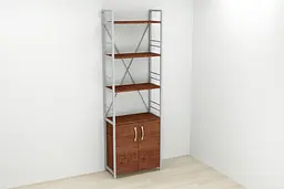 Етажерка 4/60 Ferrum-decor Серії Конект з тумбою 179x60x28 Сірий ДСП Венге (FRD-105539) - мініатюра 4
