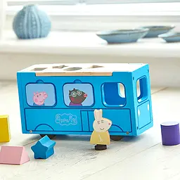 Дерев'яний ігровий набір-сортер Peppa Pig Шкільний автобус Пеппи (7222) - мініатюра 4