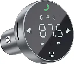 Автомобільний зарядний пристрій Proove FM Launcher Sound Sync 30W (PD+QC3.0) Type-C+USB gray (FMSS30110003) - мініатюра 2