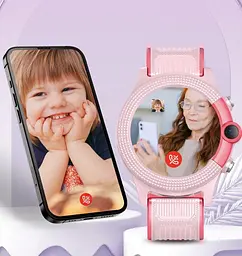 Смарт-годинник Lemfo D36 4G дитячий з камерою WI-FI GPS SIM-карта геозабором силіконовий ремінець pink (16736) - мініатюра 6