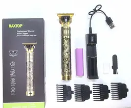 Триммер акумуляторний для волосся з насадками Maxtop T99 - мініатюра 2