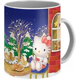 Кухоль GeekLand Хелло Кітті Hello Kitty Merry Christmas HK.02.03 330 мл білий - мініатюра 3