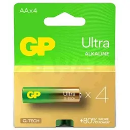 Батарейка GP LR06 4шт ULTRA ALKALINE 1.5V 15AUHM-2