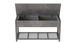 Банкетка з ящиком Ferrum-decor Дрейк 1 550x1000x400 метал Сірий ДСП Бетон 16 мм (FRD-103065) - мініатюра 4