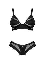 Комплект білизни Obsessive Amoria XL/2XL чорний - мініатюра 5