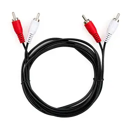 Кабель мультимедійний 2xRCA M to 2xRCA M 1.8m Vinga (VCP2RCA1.8) - мініатюра 2