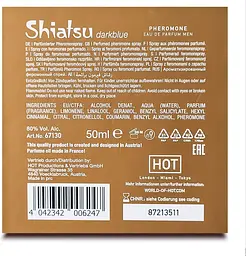 Парфуми з феромонами чоловічі Shiatsu Pheromone Fragrance men darkblue 50 ml - мініатюра 3