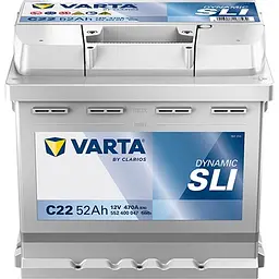 Автомобільний акумулятор VARTA Blue Dynamic C22 6СТ-52Ah АзЕ 470A (EN) 552400047 - мініатюра 1