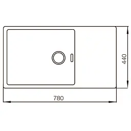 Кухонна мийка Mixxus MX7844-200-x1.2-PVD-Gold MX0563, Золотий - мініатюра 2