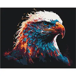 Картина за номерами "Полумʼяний орел" BS53695 Brushme 40х50 см
