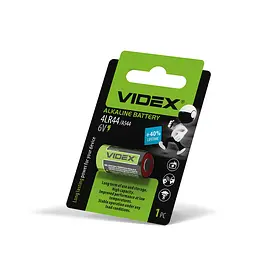 Батарейка лужна Videx 4LR44/A544 1шт BLISTER VIDEX (25723-000) - мініатюра 2
