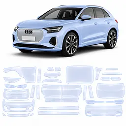 Антигравійна захисна бронеплівка за лекалами для Audi Q4 e-tron F4 2021- повний кузов