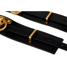 Наручники Upko Handcuffs італійська шкіра, чорні - мініатюра 7