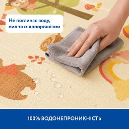 Великий двосторонній ігровий термокилимок Piccolino Лісові звірята 180х200х1 см (26000004) - мініатюра 6