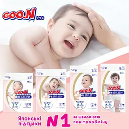 Підгузки Goo.N Plus М (6-11 кг) 56 шт. на липучках для дітей унісекс - мініатюра 13