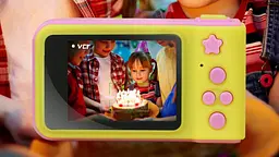 Дитячий цифровий фотоапарат Smart Kids Camera V7 жовто-рожевий - мініатюра 9