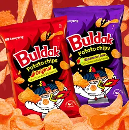 Чіпси Samyang Buldak Potato Chips Quattro Cheese 120г - мініатюра 4