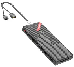 Розгалужувач живлення хаб Coolmoon ARGB/PWM AM10 BLACK (AM10 BLACK)