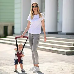 Дитячі віжки - ходунки для перших кроків з ручкою Step by Step Lorelli Чорний - мініатюра 3