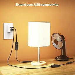 Кабель Matters 2 Pack USB On Off Switch — 1 фут, підтримка даних і живлення, короткий подовжувальний кабель USBA з ON Off, USB - мініатюра 6