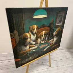 Інтер'єрна картина Собаки грають у покер, Кассій Кулідж, Cassius Coolidge, Dogs Playing Poker, інтер'єрний декор, 48×60 см (id1001) - мініатюра 6