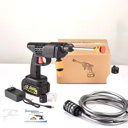 Водяний пістолет високого тиску Water Washing gun 2х48V · Бездротова автомийка Портативна мийка для автомобіля - мініатюра 3