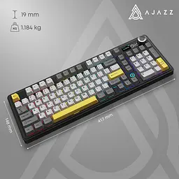 Клавіатура Ajazz AK980 V2 Gift Switch V2 Black/Grey/Yellow (AK980-V2-G-BGY) [156884] - мініатюра 17