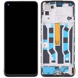 Дисплей Oppo Reno 6 4G чорний, Amoled, оригінал PRC, з рамкою