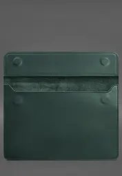 Шкіряний чохол-конверт BlankNote на магнітах для MacBook Pro 16" Зелений Crazy Horse - мініатюра 3
