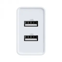 Зарядний пристрій Baseus Speed Mini Dual USB 10.5W Білий (CCFS-R02) - мініатюра 5