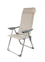 Складний стілець Levistella GP20022010 IVORY, висота 101 см, бежевий, текстилен, для дачі