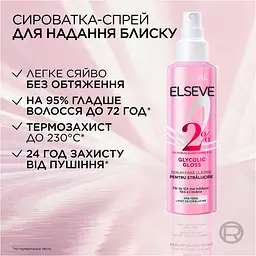 Спрей L'Oreal Paris Elseve Glycolic Gloss для надання блиску для тьмяного волосся 150 мл - мініатюра 5