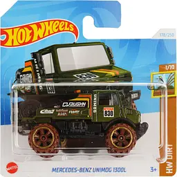 Базова машинка Hot Wheels HW Dirt Mercedes-Benz Unimog 1300L темно-зелена (5785)