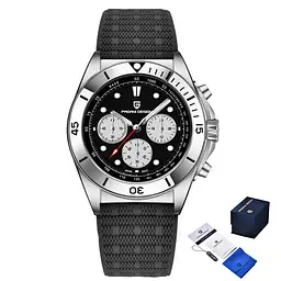 Наручний годинник чоловічий PD-1705-1 Silver-Black Pagani Design acs0031123