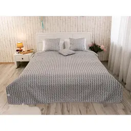 Покривало Руно двостороннє декоративне Grey Braid 212х240 см сіре