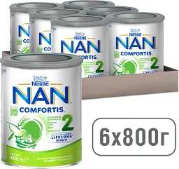 Дитяча суміш для подальшого годування молочна суха NAN Comfortis 2 для дітей від 6 місяців 800 г - мініатюра 6