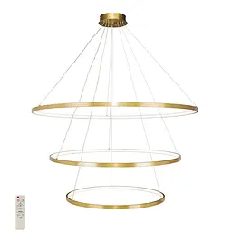Люстра стельова LED Levistella 7529832-3A BRONZE LED (600+800+1000), 164W, три режими світла, бронзовий метал, сучасний стиль для