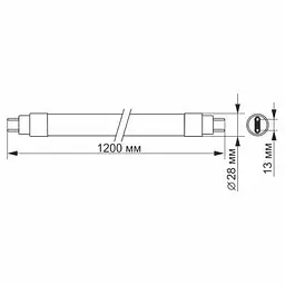 Лампочка Videx T8b 18W 1.2M 4100K 220V (VL-T8b-18124) - мініатюра 3