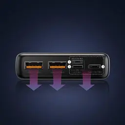 Зовнішній акумулятор (павербанк) Baseus Adaman Metal Digital 20000mAh 22.5W 2021 Editon Black (PPAD000101, PPADM20S) - мініатюра 10