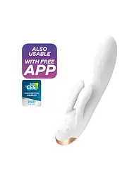 Вібратор кролик Satisfyer Double Flex White Satisfyer SO6095 92388 - мініатюра 1