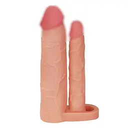 Насадка на член - Pleasure X Tender Double Penis Sleeve Add 2 Love Toy 66-LV314011 90227 - мініатюра 2