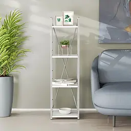 Етажерка 4/34 Ferrum-decor Серії Коннект 120x34x28 сірий ДСП Білий 16мм (FRD-104283)