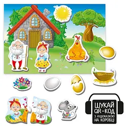 Дитячий розвивальний магнітний театр "Курочка Ряба" Vladi Toys VT3206-39 з аудіоказкою Казкові голоси - мініатюра 2