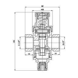 Редуктор SD Forte SF241W15, 1/2 дюйма - мініатюра 2