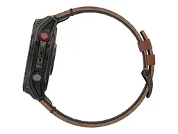 Смарт-годинник Garmin Fenix 8 Pro 51 mm AMOLED Carbon Gray DLC Titanium with Chestnut Leather Band (010-03199-40) - мініатюра 6